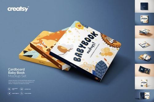 Children's Board Book Mockup