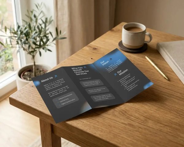 Commercial Tri-Fold Brochure Mockup