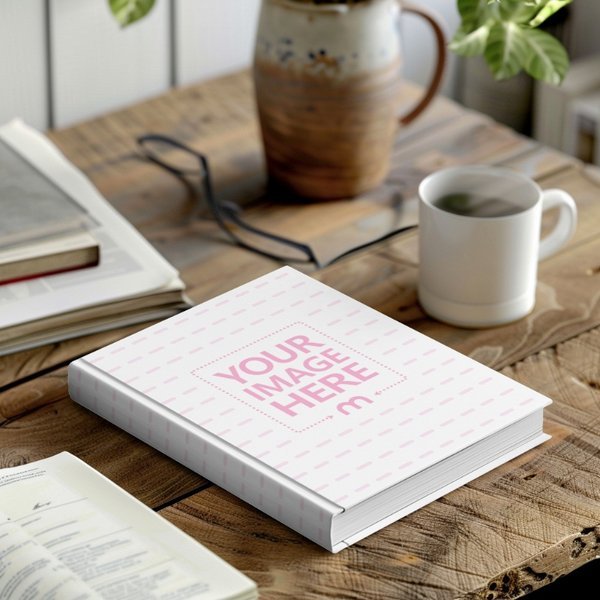 Printed Hardcover Book on Table